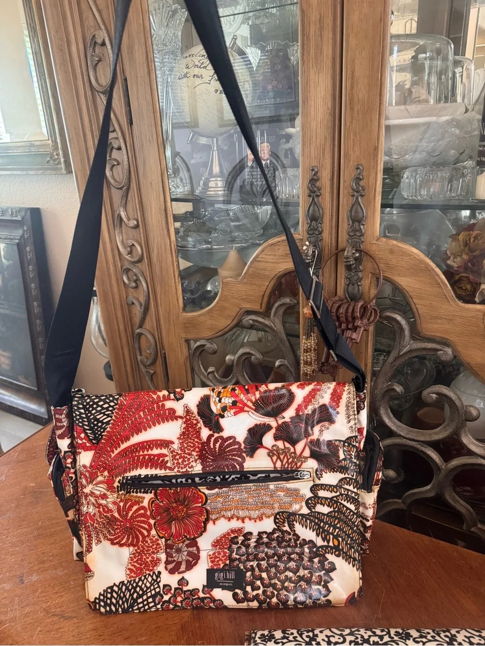 gigi hill Floral Baby Bag in Red Multi
